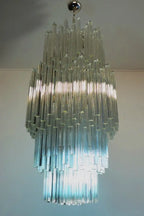 Murano Glass Chandelier – 242 Prisms – Transparent