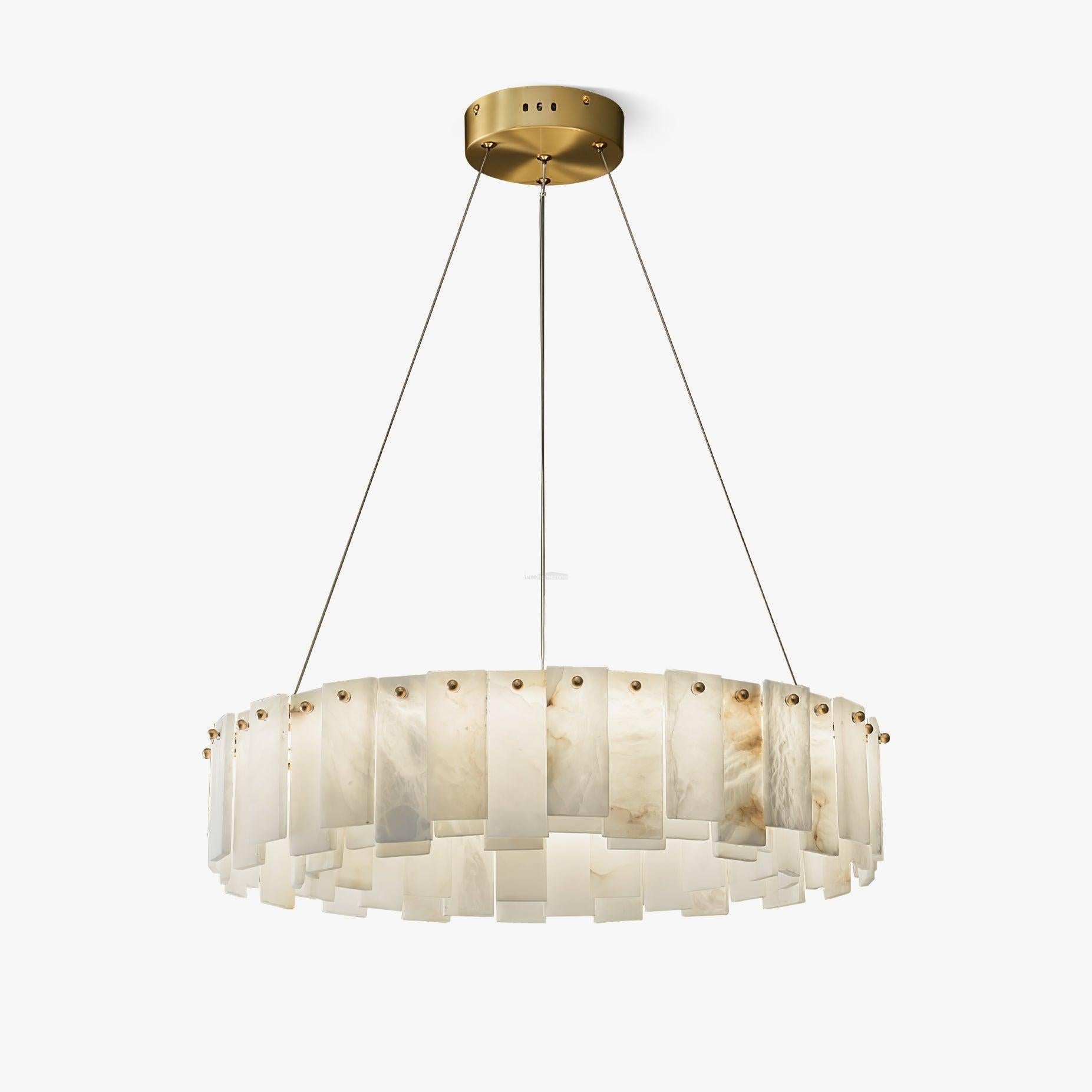 Halos Alabaster Round / square Chandelier