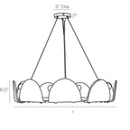 Mendez Chandelier 84065 technical dimension drawing