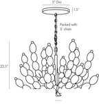 Indi Chandelier 85021 technical dimension drawing