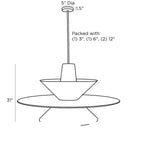 Shay Chandelier 85037 technical dimension drawing