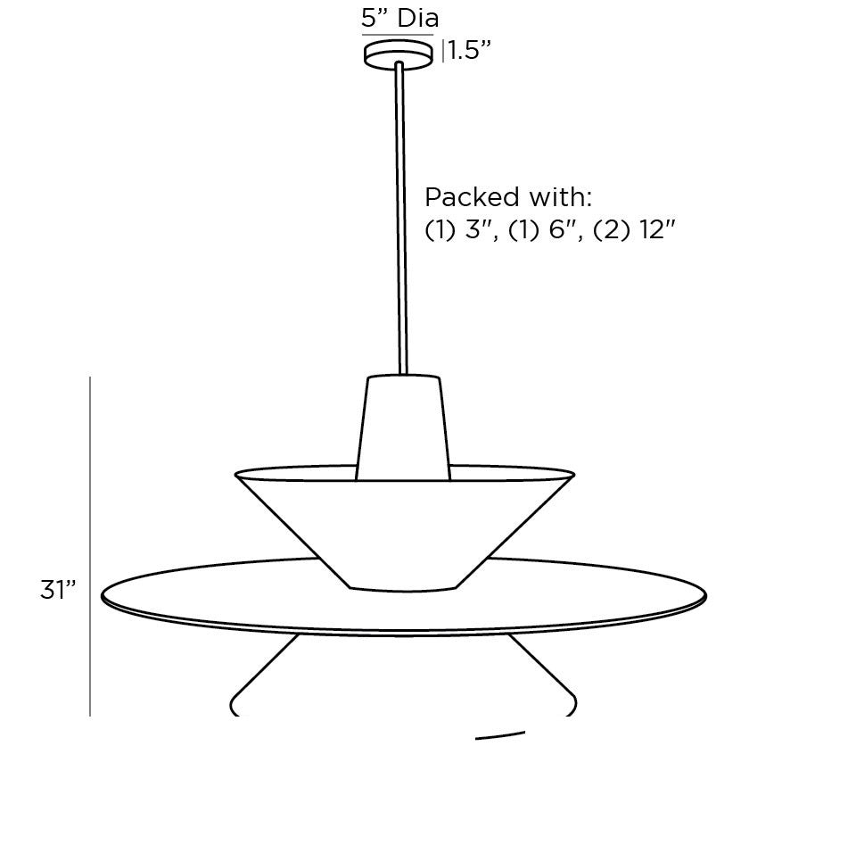 Shay Chandelier 85037 technical dimension drawing
