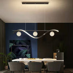 Modern Glass and Metal Rectangular Chandelier with Clear Finish