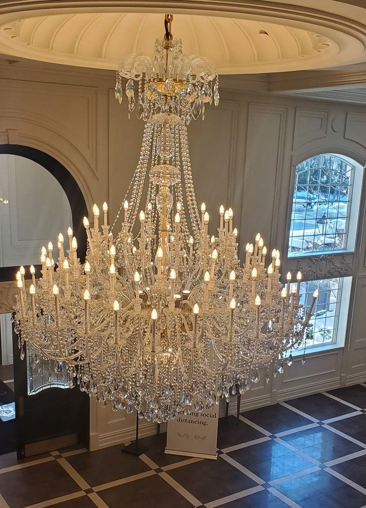 Extra Large Classic Traditional Crystal Chandelier 60 / 72 / 90 Lights for Hotel, Showroom, Foyer , Wedding