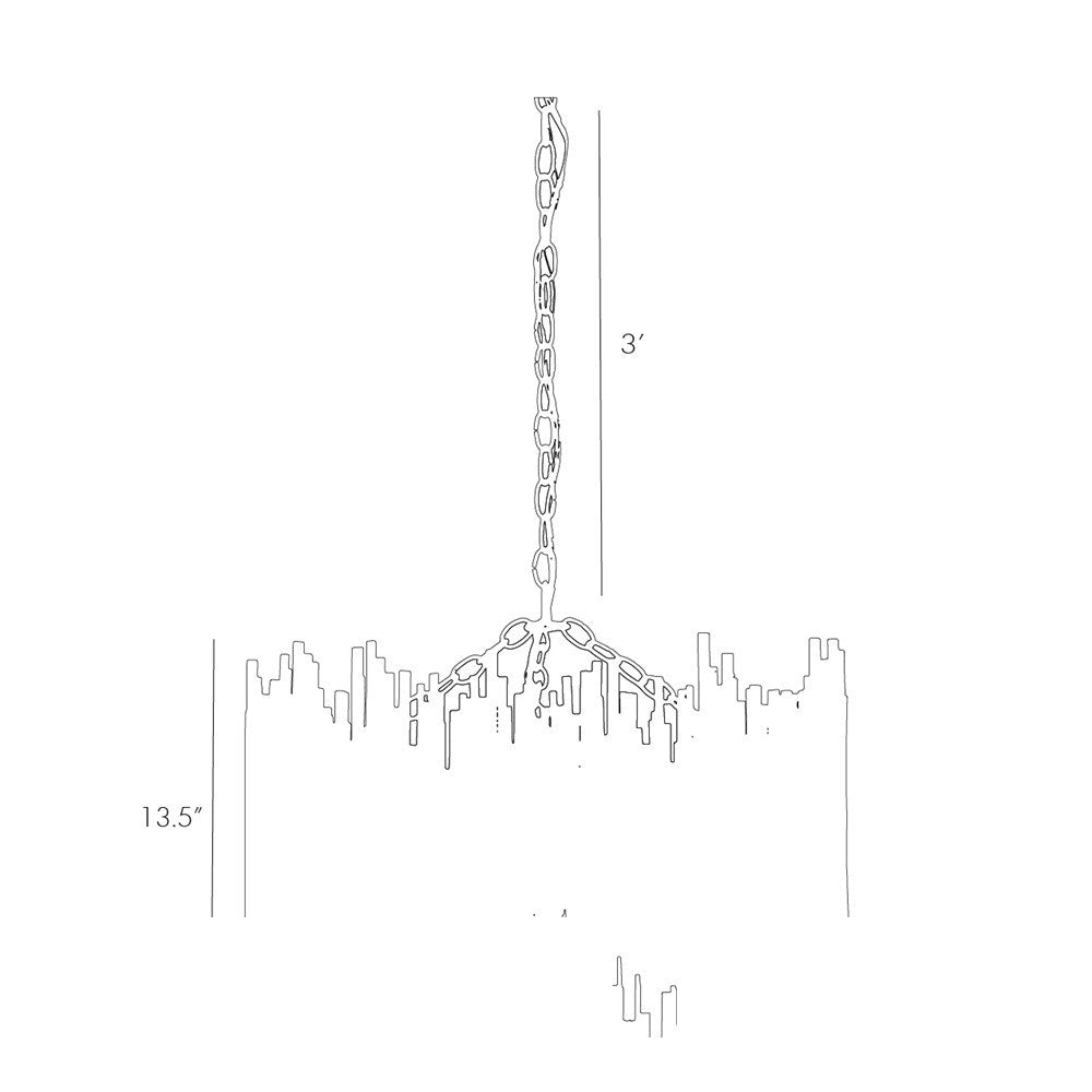 Prescott Pendant 86801 technical dimension drawing