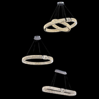 Modern Light Luxury Crystal Belt Ring Pendant Chandelier Suit for Living / dining Room / Bedroom