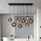 Modern Smoke Gray Glass Lamp Designer Chandelier for Cafe / kitchen Island / dining Room Style B
