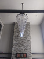 Extra Large Round 7-Tier Luxury Crystal Chandelier with Black, Coffee, Gold, Chrome Finish and Quality