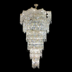 Oversized European Multi-Layers Golden Luxury Crystal Chandelier Villa / high-Ceiling / foyer