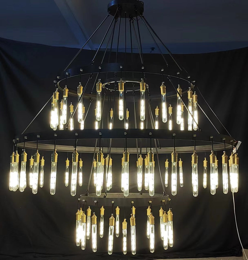 Retro-Inspired Metal Pendant Light Chandelier for Living Room / bedroom / staircase / villa