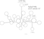 Dallas Medium Chandelier 89032 technical dimension drawing