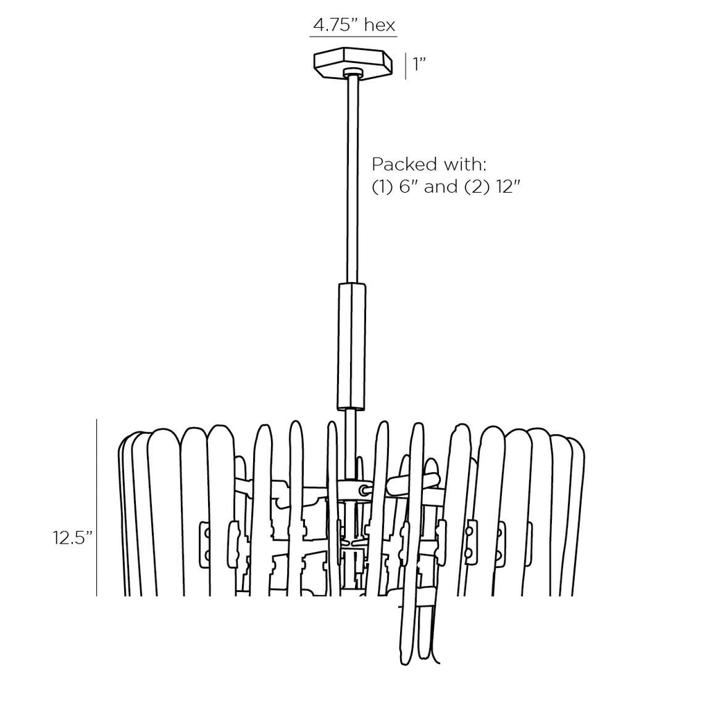 Klaus Chandelier 89066 technical dimension drawing