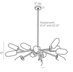 Javier Chandelier 89067 technical dimension drawing