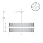 Hozier Chandelier 89093 technical dimension drawing