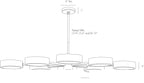 Linus Starburst Chandelier 89097 technical dimension drawing
