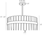 Sinclair Chandelier 89312 technical dimension drawing
