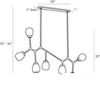 Smyth Linear Chandelier 89313 technical dimension drawing
