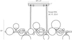 Troon Linear Chandelier 89330 technical dimension drawing