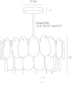 Leon Chandelier 89454 technical dimension drawing