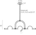 Harrison Linear Chandelier 89469 technical dimension drawing