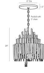 Tilda Small Chandelier 89483 technical dimension drawing