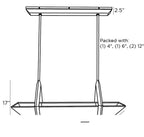 Saginaw Linear Chandelier 89496 technical dimension drawing