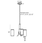 Paulino Chandelier 89497 technical dimension drawing
