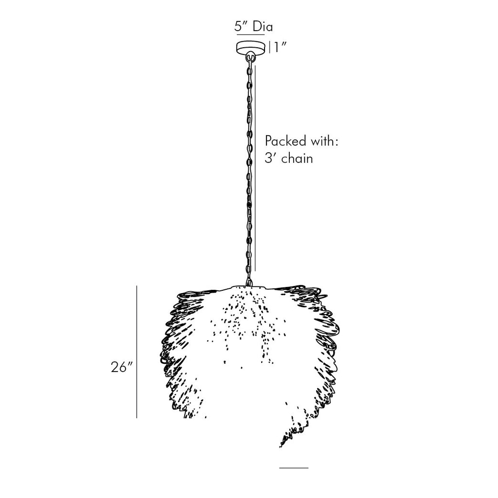 Finley Chandelier 89646 technical dimension drawing