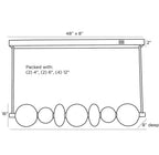 Raphael Linear Chandelier 89656 technical dimension drawing