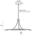 Santorini Chandelier 89660 technical dimension drawing