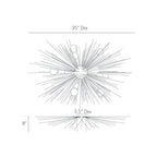 Roxanne Flush Mount 89969 technical dimension drawing