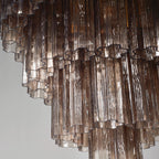 Murano Glass Chandelier – 78 Tubes – Smoked