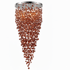 Crystal Stone Crystal Spiral Chandelier