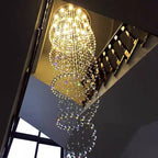 New Trend Spiral Crystal Chandelier for Staircase