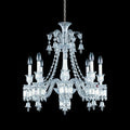 Light Luxury Classic Short Version Tiered Candle Light Crystal Chandelier for High-Ceiling Rooms / living Room