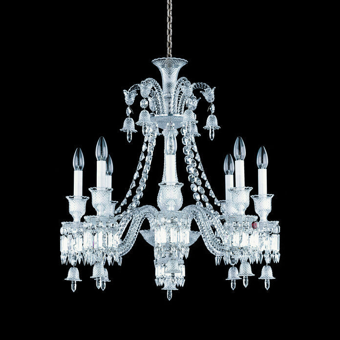 Light Luxury Classic Short Version Tiered Candle Light Crystal Chandelier for High-Ceiling Rooms / living Room