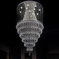 Crystal Raindrop Tiers Floating Chandelier for Foyer / entryway / staircase