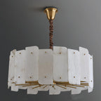 Alabaster Lorry Round Chandelier 20-Inch31"