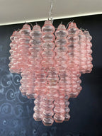 Murano Glass Chandelier – Curva – Rosa – 48 Tubes