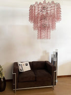 Murano Glass Chandelier – Curva – Rosa – 48 Tubes