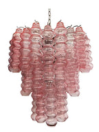 Murano Glass Chandelier – Curva – Rosa – 48 Tubes