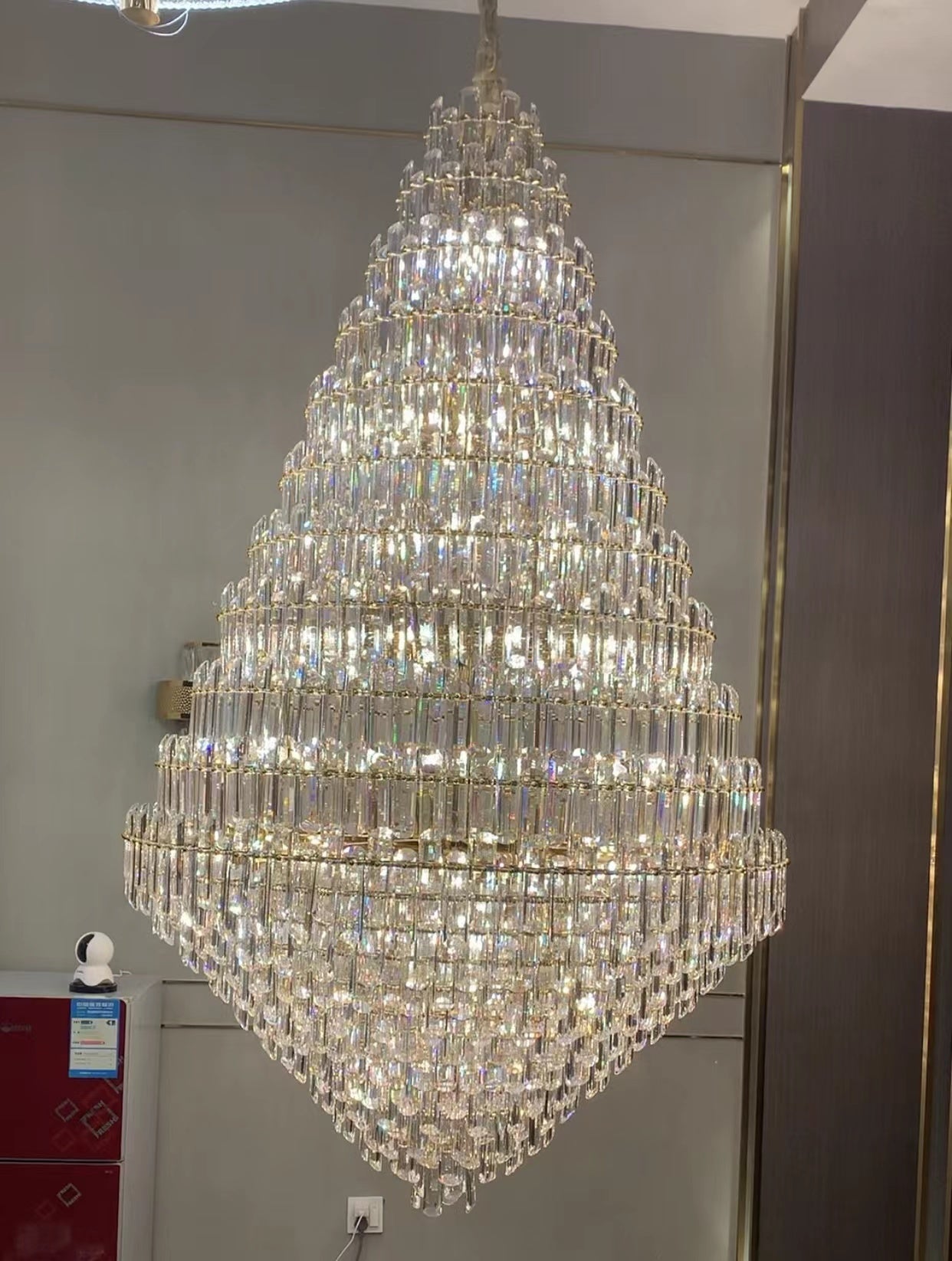 Extra Large Oversized Multi-Tiered Crystal Chandelier for Foyer / Entryway