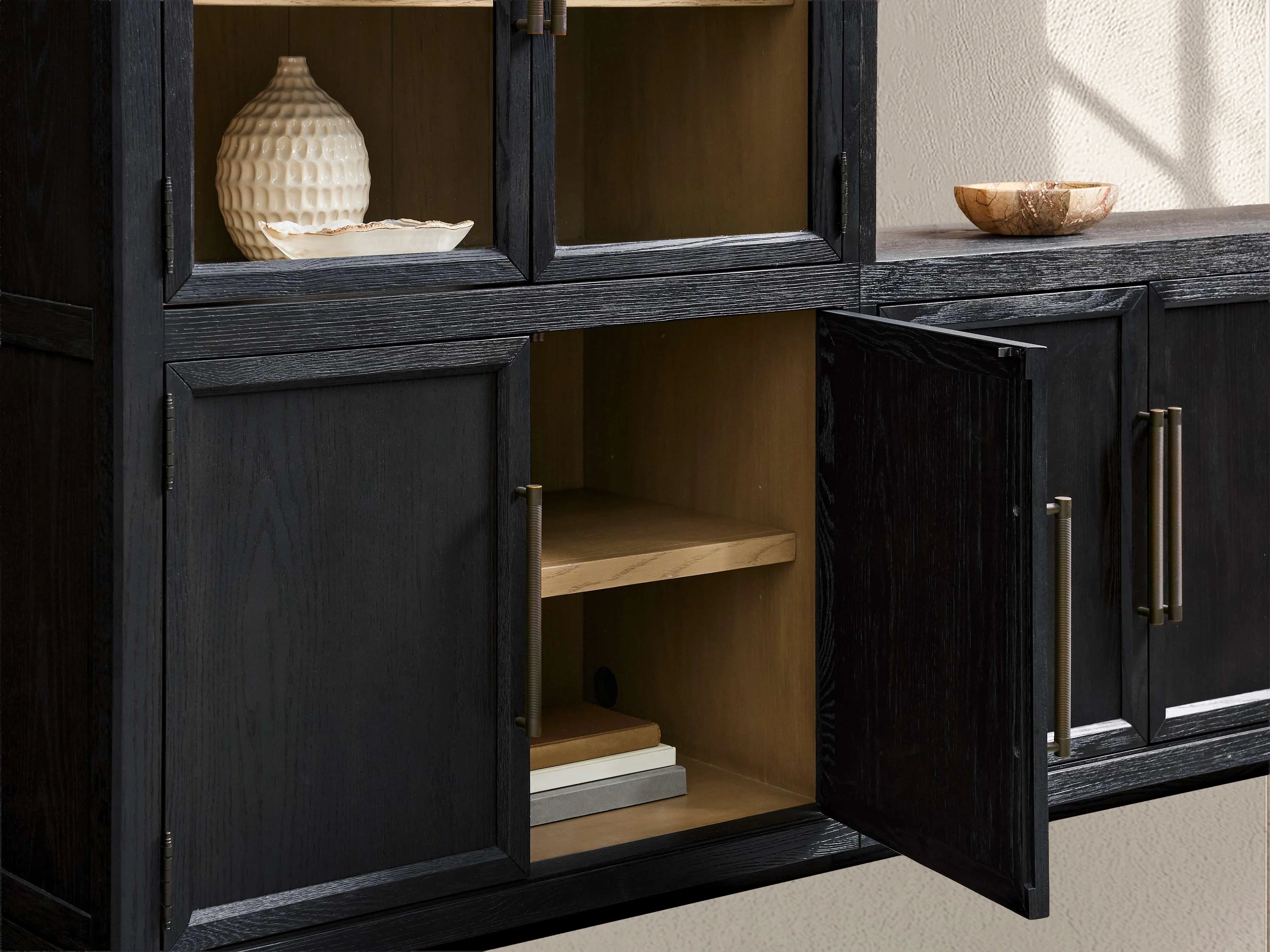 Hattie Glass Media Cabinet