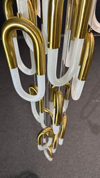 Orlisse Gold Glass Loop Cluster Chandelier