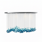 Crystal Stone Crystal Spiral Chandelier
