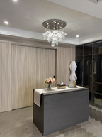 Light Luxury Glass Petal-Shaped Chandelier with Superior Finish