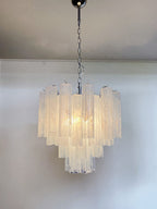 Murano Glass Alabaster White Chandelier – 36 Tubes