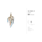 Willow Branching Crystal Chandelier in Natural Brass