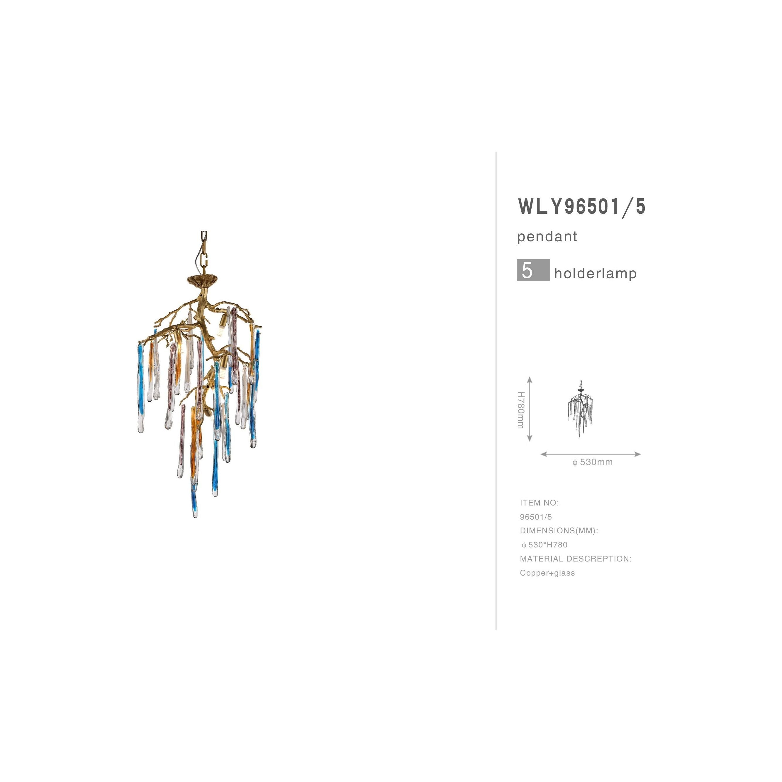 Willow Branching Crystal Chandelier in Natural Brass