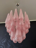 Murano Chandelier – Drop – 41 Glasses – Pink